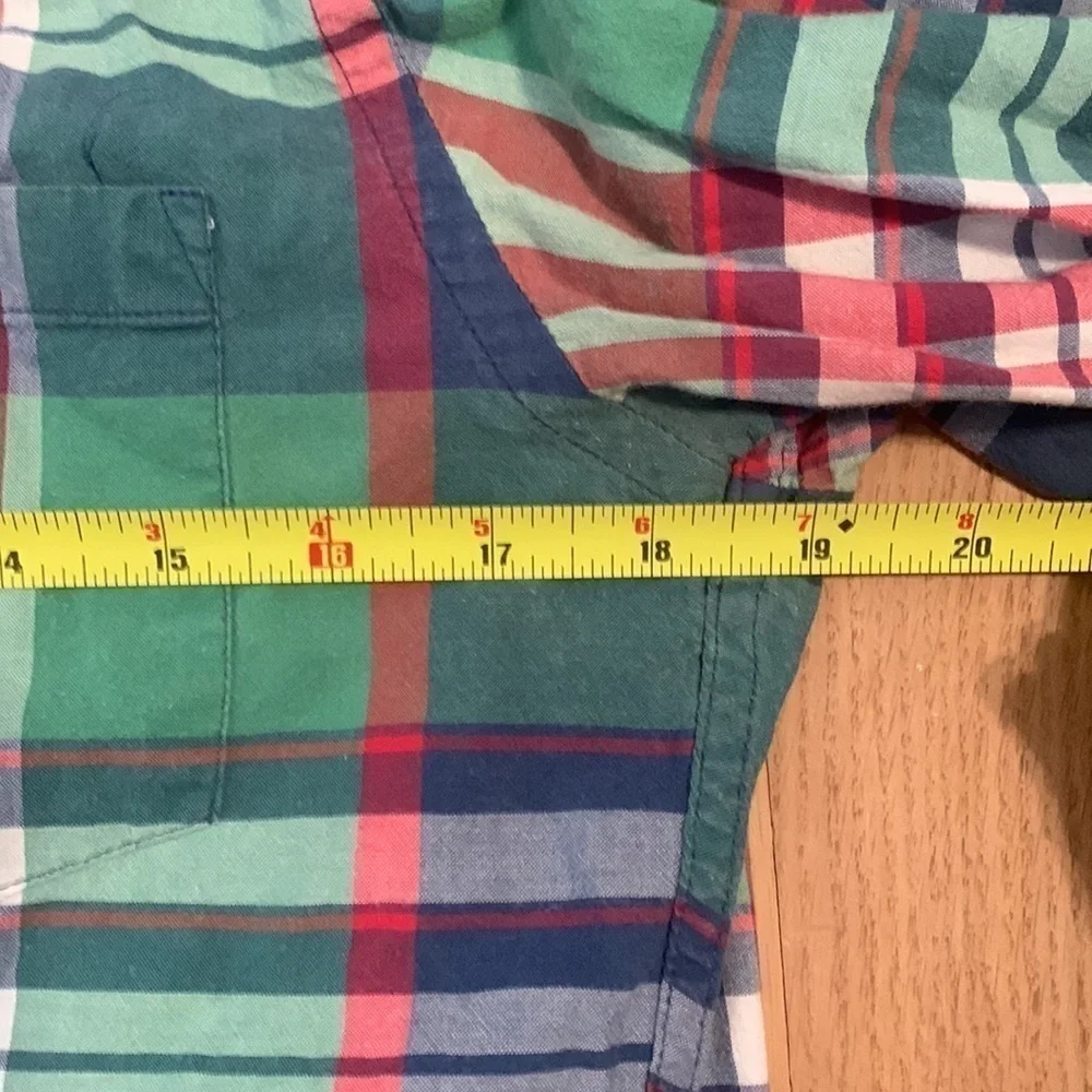 J. Crew Tailored Summer Plaid Button Down Shirt Red/Green/Blue/White Men’s S